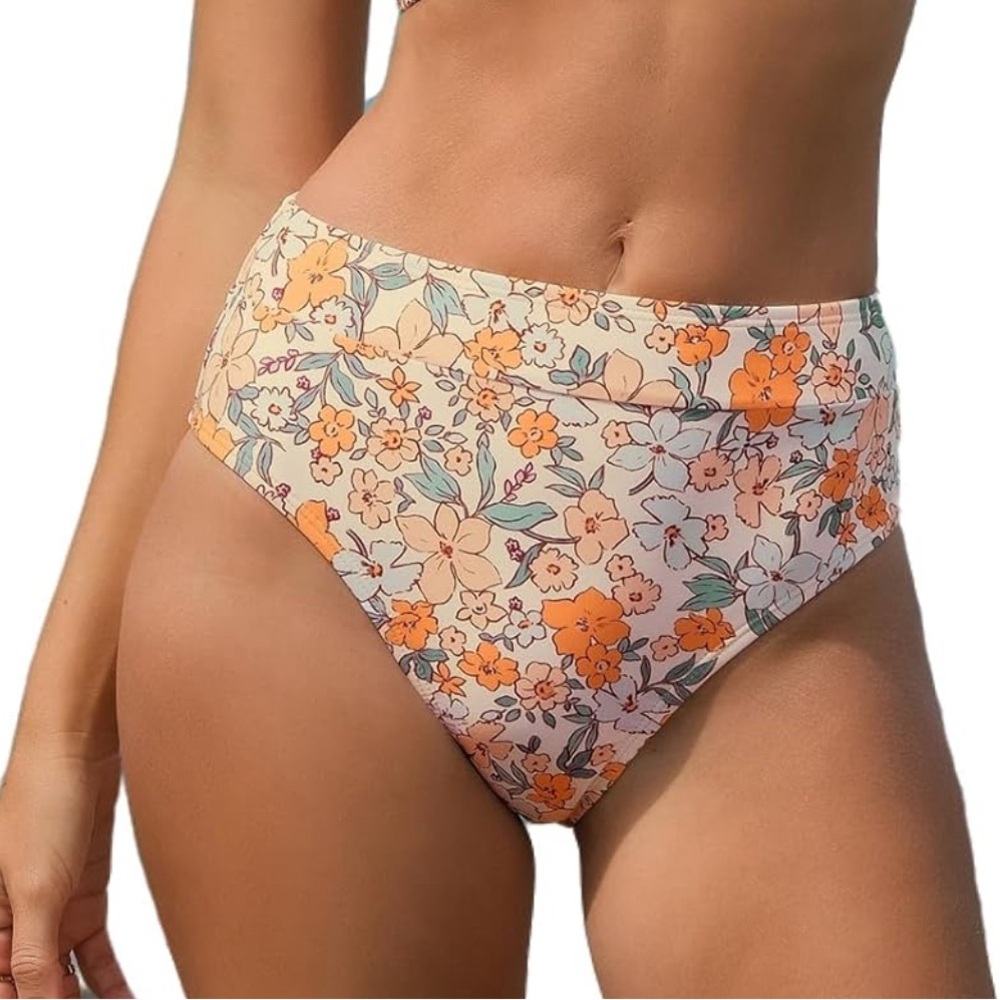 NWOT Women Bikini Bottom High Waist Bikini‎ Swimsuit SIZE XL